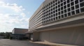 Concrete Office Building And Clouds In The Sky Wide Shot HD Video