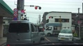 Car Traffic Jam As Train Pass Japanese Rail Crossing 4K Video
