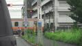 Fast Train At Railroad Crossing In Fussa Tokyo Japan HD Video