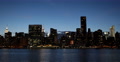 UHD 4K Spectacular New York City Skyline View Landmark Illuminated Night Dusk Video
