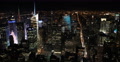 UltraHD 4K Big Apple Skyscrapers Lights Aerial View New York City Skyline Night Video