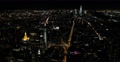 Ultra HD 4K One World Trade Center Night Aerial View New York City Skyline Cars Video