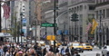 UHD 4K People Crowded Crossing Sidewalk Busy Streets New York City Manhattan Video