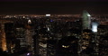 Ultra HD 4K Aerial View New York City Skyline Big Apple Night Light Office Tower Video