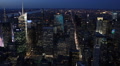Big Apple Skyline Aerial View New York City Establishing Shot Fifth Avenue Night Video