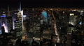 Big Apple Skyscrapers Evening Lights Aerial View New York City Skyline NYC Night Video