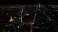One World Trade Center Night Aerial View New York City Skyline Fifth Avenue Cars Video