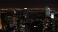 Aerial View New York City Skyline Big Apple Night Lights Office Towers Citigroup Video