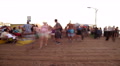 4K Santa Monica Hyperlapse 05 Walking crowds on pier California Video