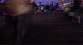 4K Santa Monica Hyperlapse 08 Walking crowds on pier Night California Video
