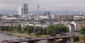 UltraHD 4K Frankfurt Busy City Traffic Jam Cars Passing Commuter Europe TV Tower Video