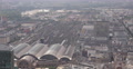 UltraHD 4K Frankfurt Main Central Station Aerial View Trains Departing Arrival Video
