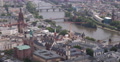 UHD 4K Frankfurt Skyline Main River Cathedral Church Tower Famous Roemer Square Video