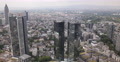 UltraHD 4K Panorama Pan Left Frankfurt Main Aerial Skyline Financial District Video
