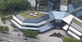 UltraHD 4K Deutsche Bank Frankfurt Corporate Tower Office Building Car Passing Video