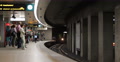 UltraHD 4K Frankfurt Subway Station U Bahn Train Approach Arrival People Crowd Video