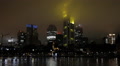 Frankfurt Skyline Corporate Skyscrapers Offices Towers Financial District Night Video