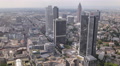Frankfurt Main Aerial View Skyline Corporate Skyscrapers Office Towers Buildings Video