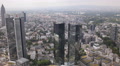 Panorama Pan Left Frankfurt Main Aerial View Skyline Business Financial District Video