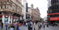 UltraHD 4K Leicester Square Shopping Street Charing Cross Road Cranbourn People Video