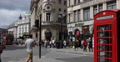 Ultra HD 4K London Phone Booth Red Telephone People Passing Cars Bus Traffic Day Video