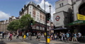 UHD 4K Leicester Square Underground Station Charing Cross Road People London UK Video