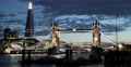UHD 4K Shard London Tower Bridge Dusk Light British Landmark Thames River Night Video
