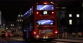 UHD 4K Waterloo Bridge Busy Road Traffic London Iconic Double Decker Bus Night Video
