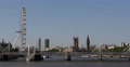 UHD 4K London Eye Skyline Hungerford Bridge England Parliament United Kingdom Video