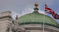 National British Flag Union Jack London England United Kingdom Blue Sky Daylight Video