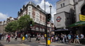 Leicester Square Underground Station Charing Cross Road Traffic People London UK Video