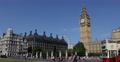 4K Big Ben Double Decker Bus London Eye Parliament Square Car Traffic Commuters Video
