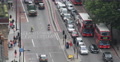UHD 4K Busy Street Traffic Jam Car Passing London City Rush Hour Aerial View UK Video