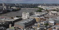 UltraHD 4K London Eye Skyline Aerial View Rooftop Panorama Urban Scene Ship UK Video