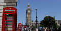 UltraHD 4K Red Phone Booth People Walking Commuting Parliament Square London UK Video
