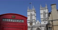 UHD 4K Westminster Abbey London Telecommunications Old Red Telephone Phonebox Video