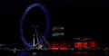 UHD 4K Illuminated Night Lights Red Blue Color Landmarks London Eye Thames River Video