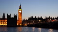 Illuminated Night Dusk Westminster Palace London Landmark UK Parliament Big Ben Video