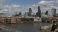 London Aerial View Skyline Commuters Commuting Office Towers Corporate Buildings Video