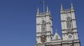 London Landmark Iconic Westminster Abbey Gothic Church Blue Sky Sunny Day UK Video