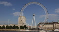 Ships Passing Famous Landmarks London Eye Thames River Aquarium Entertainment UK Video