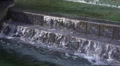 Waterfall Fountain - Stone Tile Stairs - Pool Of Water - Slow Motion 001 Video