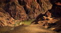 4K Grand Canyon South Rim 14 Colorado River rafts arrive at Kaibab Bridge Video