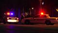 Police Women Get Into Patrol Cars With Flashing Lights At Night 4K Video