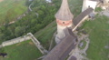 Fortress weather vane and walls. Aerial shot, top view Video