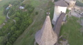 Fortress weather vane and walls. Aerial shot, top view, slow motion Video