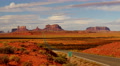 4K Monument Valley Sunset 08 Highway Video