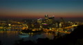 4K Pittsburgh Skyline Sunrise Timelapse Zoom-in 1 Video