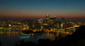 Pittsburgh Skyline Sunrise Timelapse Zoom-in 1 Video