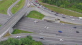 City road junction, overpass. Cars driving slowly at rush hour Video